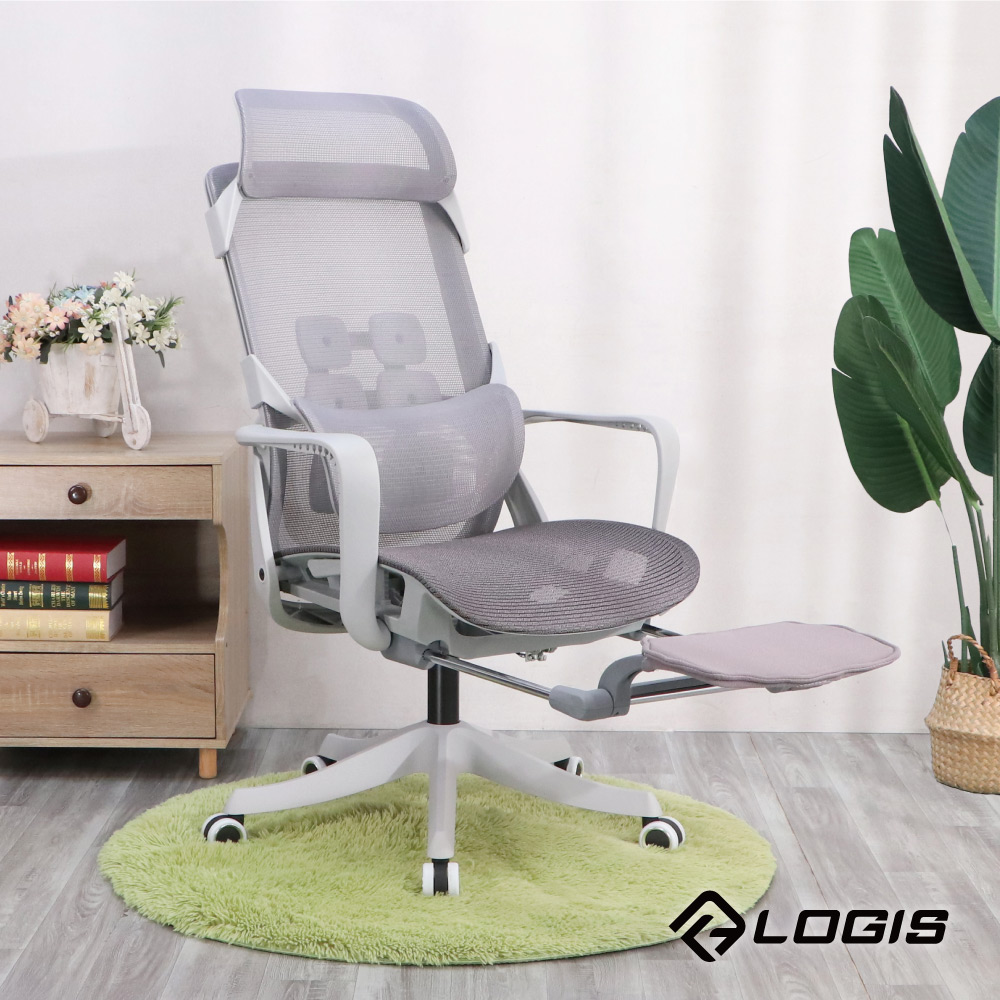 LOGIS 舒適仰躺電腦椅 辦公椅 人體工學椅 全網椅 書桌椅 電競椅 家用椅【KL773-KK】