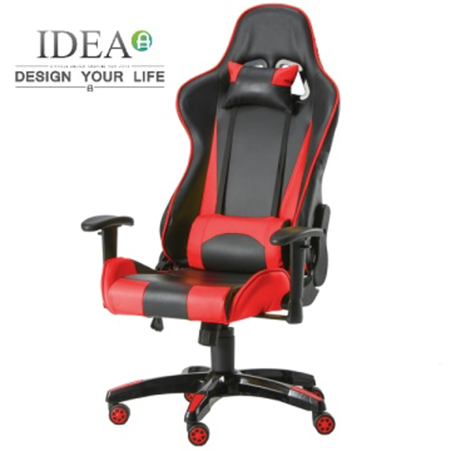 IDEA-舒馬克3D立體包覆舒適電競賽車椅-紅色款