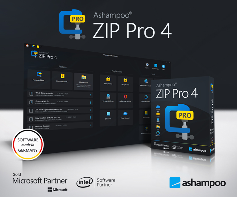 Ashampoo ZIP Pro 4 多國語言版 (下載版)