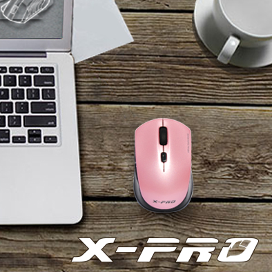 X-PRO 8036SR 彩妝精靈 2.4GHz無線模擬觸控WIN8滑鼠(粉紅)