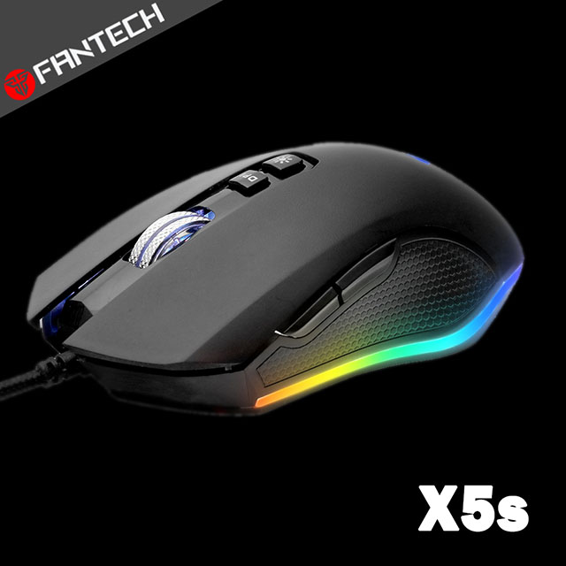 FANTECH X5s RGB燈效金屬滾輪專業電競遊戲滑鼠