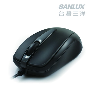 SANLUX台灣三洋超手感USB有線光學鼠(黑)