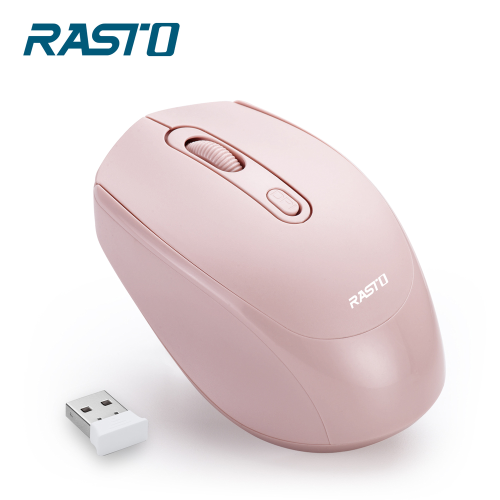 RASTO RM10 超靜音無線滑鼠-粉