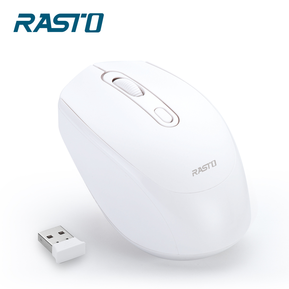 RASTO RM10 超靜音無線滑鼠-白