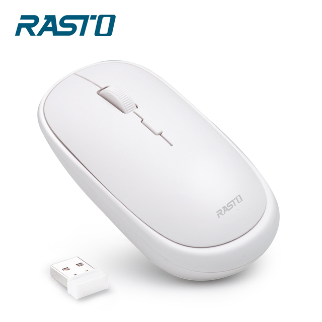 RASTO RM15 超靜音美型無線滑鼠-白