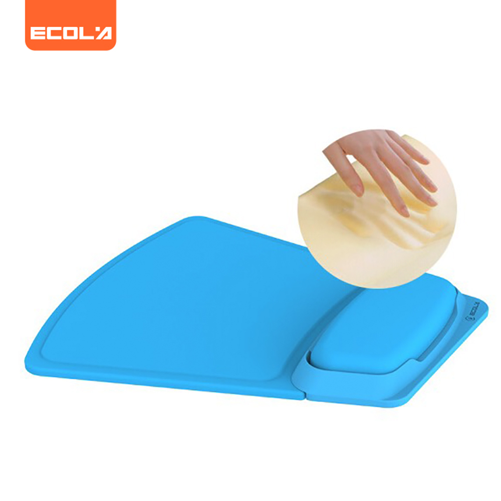 ECOLA宜客萊人體工學調整型舒壓滑鼠墊Ez3BL水藍色