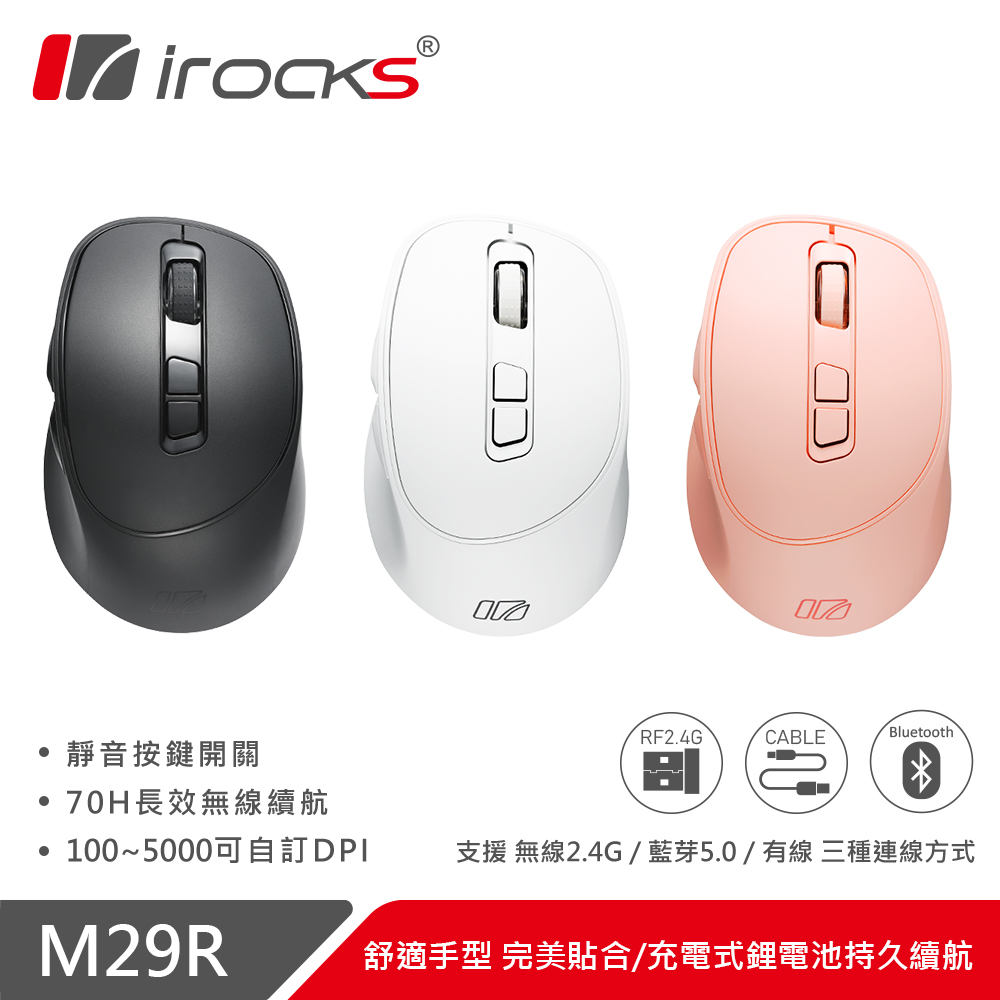 iRocks M29R 2.4G無線光學靜音滑鼠