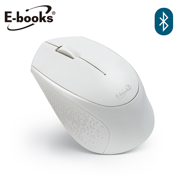 E-books M60 藍牙三鍵式超靜音無線滑鼠-白