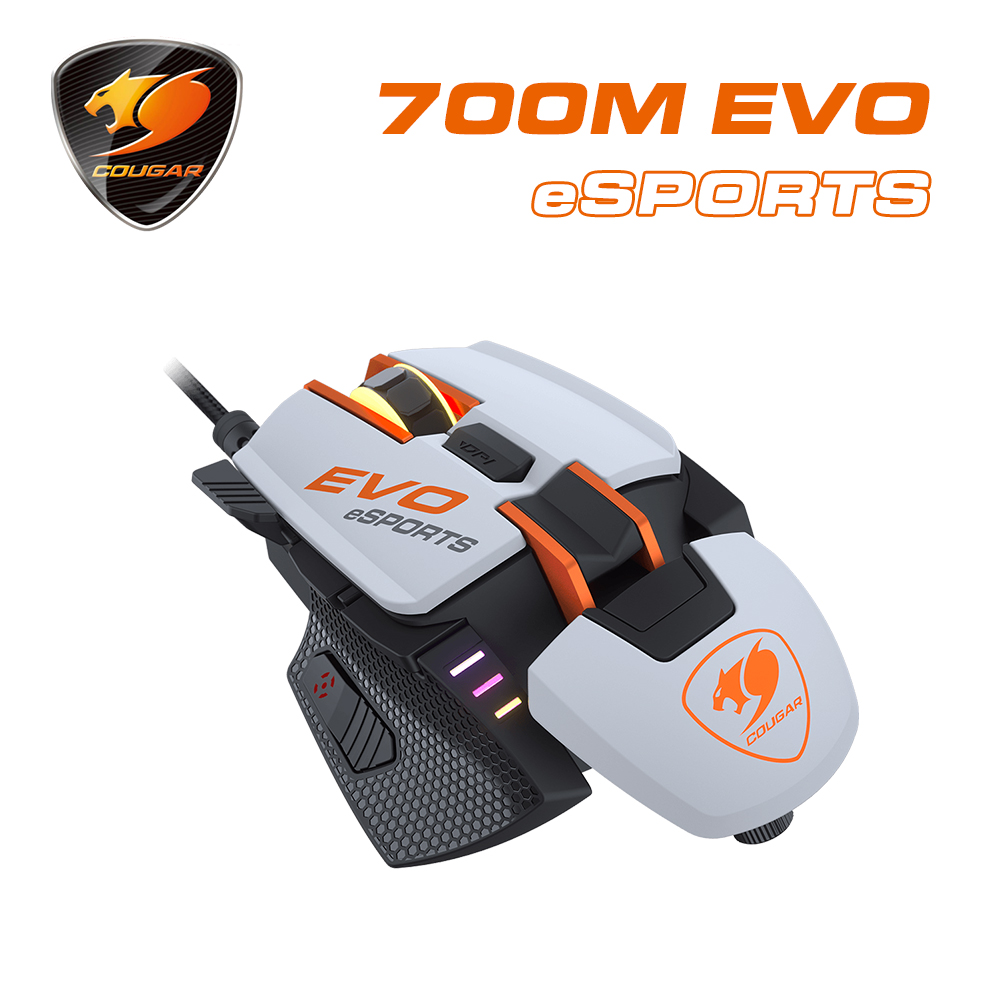 【COUGAR 美洲獅】700M Evo esports 電競滑鼠 (白)
