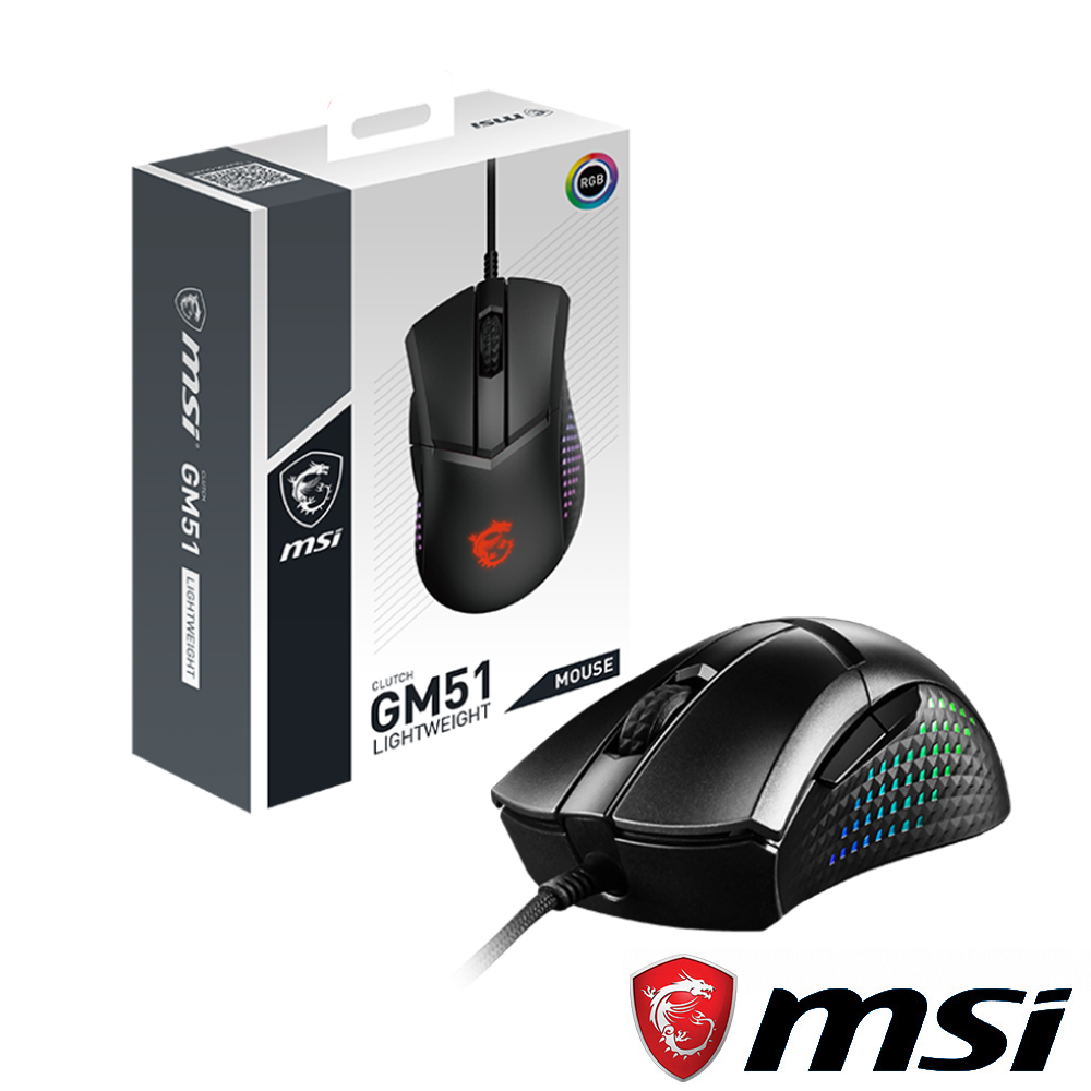MSI微星 CLUTCH GM51 LIGHTWEIGHT 電競滑鼠