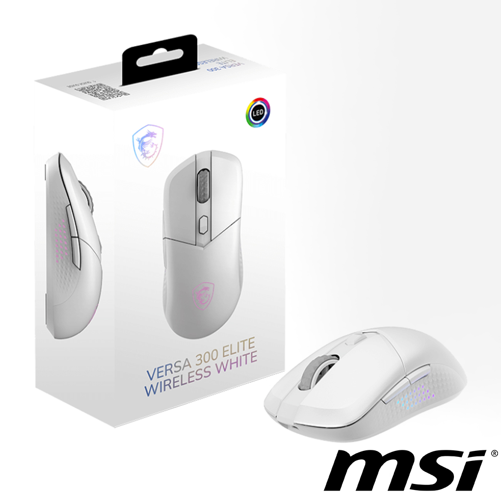 MSI微星 VERSA 300 ELITE W WIRELESS 無線電競滑鼠