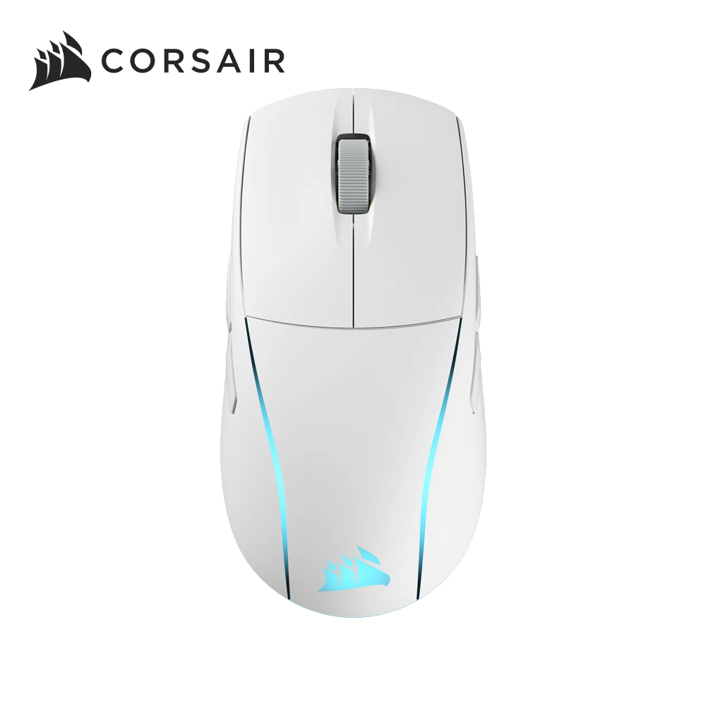 海盜船CORSAIR M75 WIRELESS RGB無線三模電競滑鼠【白】