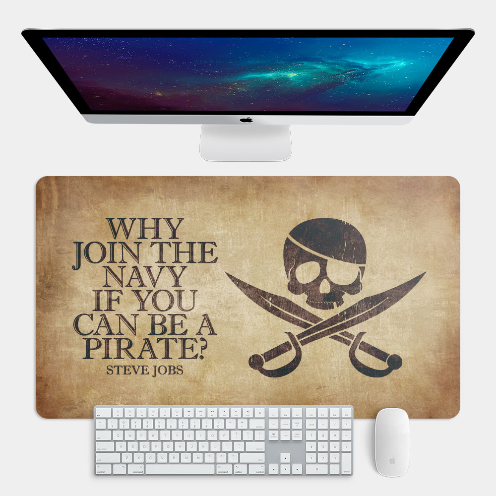 如果可以當海盜為什麼要加入海軍 大尺寸 電競滑鼠墊 餐墊 辦公桌墊