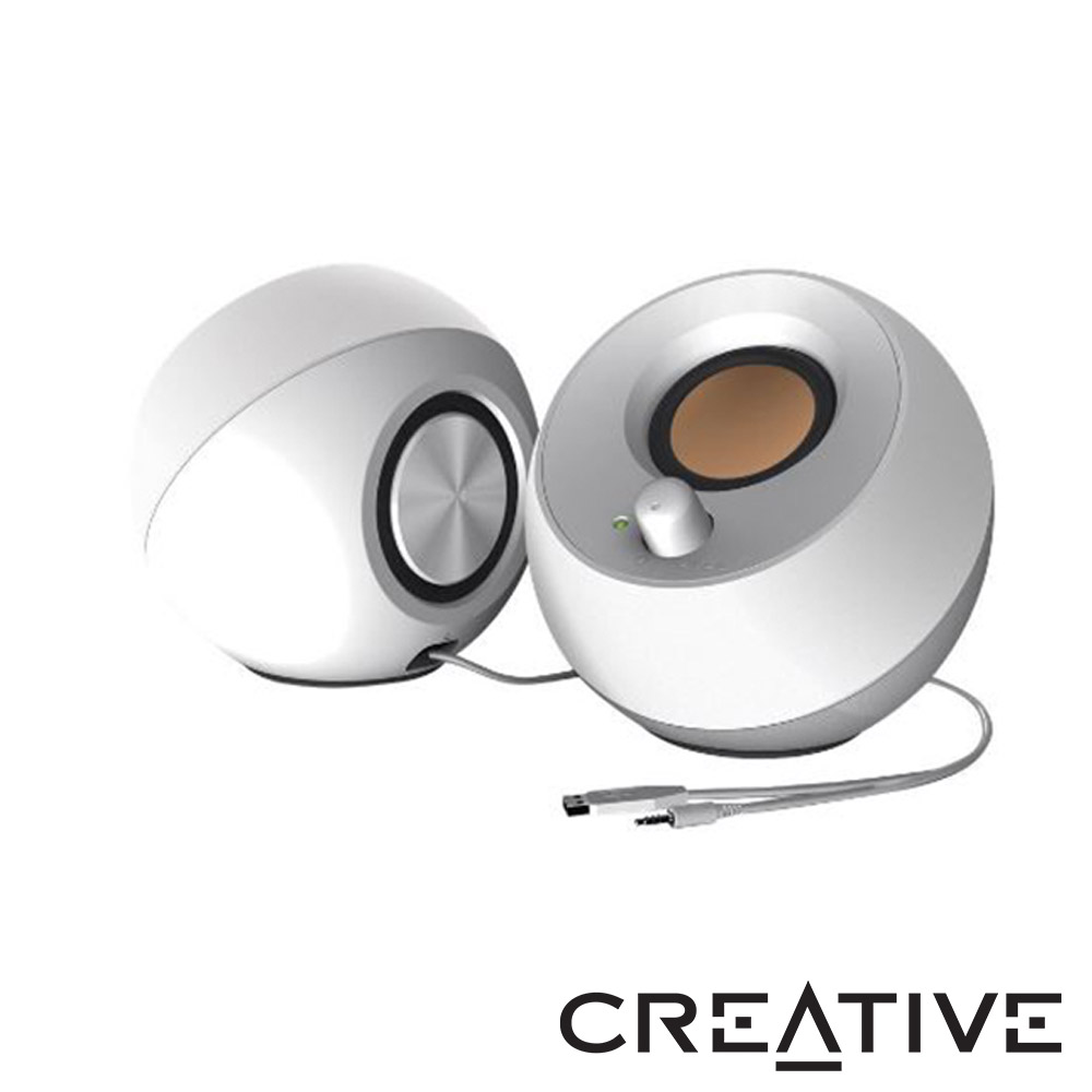 CREATIVE Pebble USB 2.0 桌上型喇叭(白)