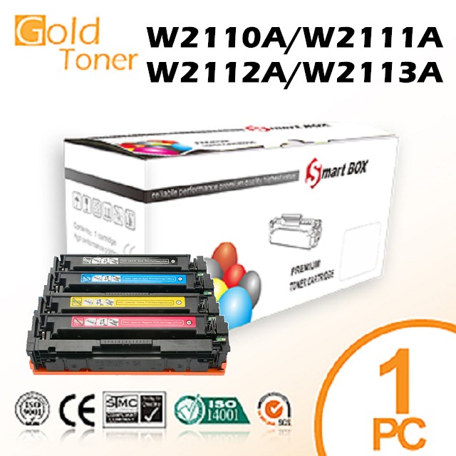 【Gold Toner】HP W2110A黑 / W2111A藍 / W2112A黃 / W2113A紅 No.206A 相容碳粉匣