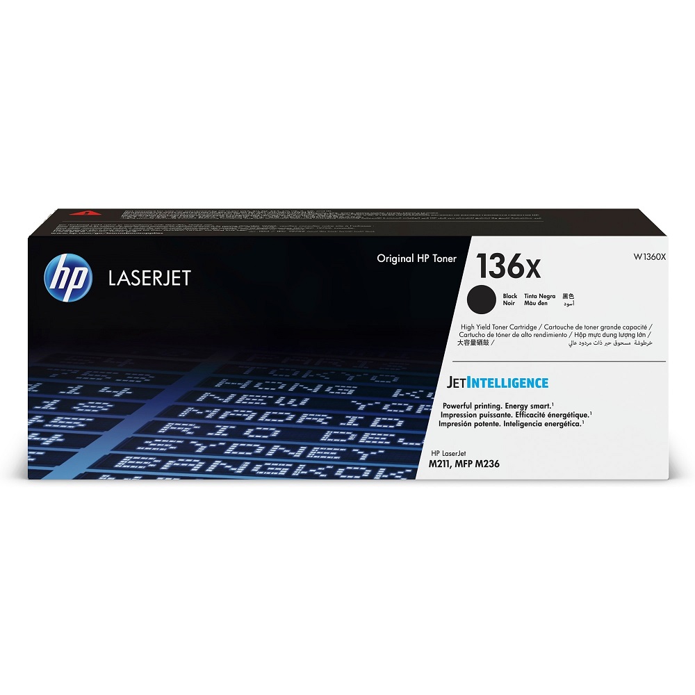 HP 136X LaserJet 黑色原廠碳粉匣(W1360X)