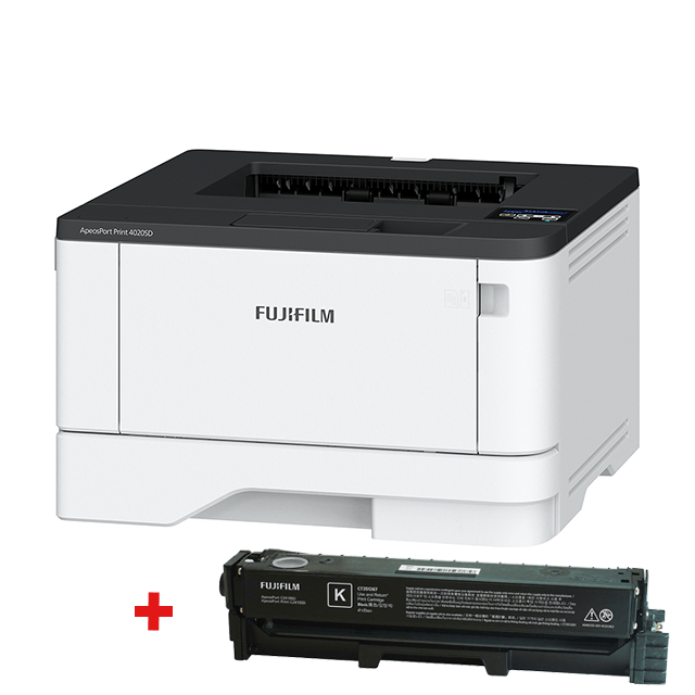 【1機+1碳】FUJIFILM ApeosPort Print 4020SD A4黑白雷射無線印表機+原廠CT203550 標準容量黑色碳粉匣