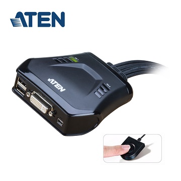 ATEN 2埠 USB DVI KVM 多電腦切換器