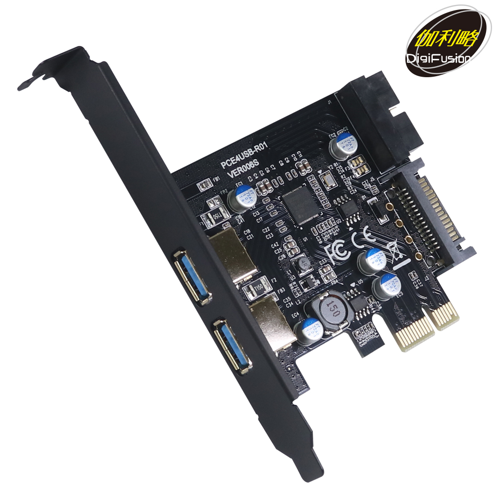 伽利略 PCI-E USB3.0 4 Port 擴充卡(前2-19in+後2）
