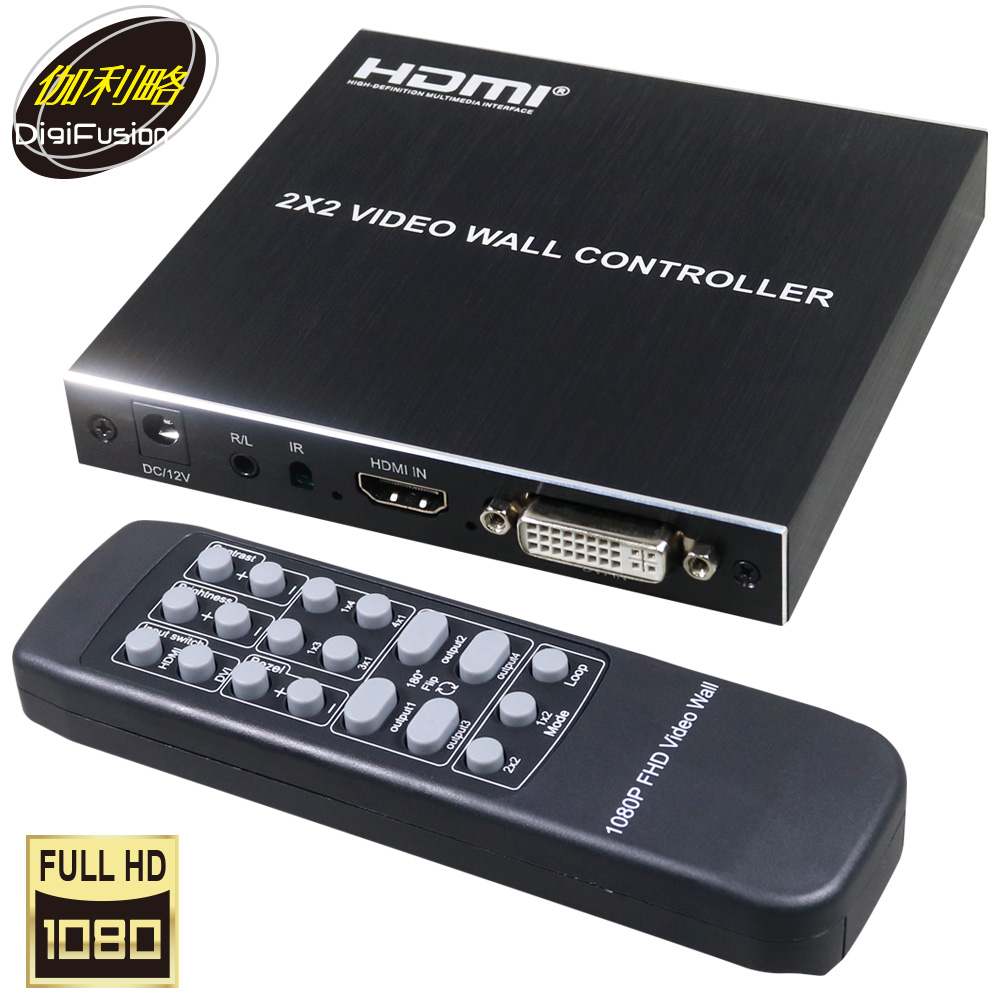 伽利略 HDMI+DVI 2x2 電視牆拼接器