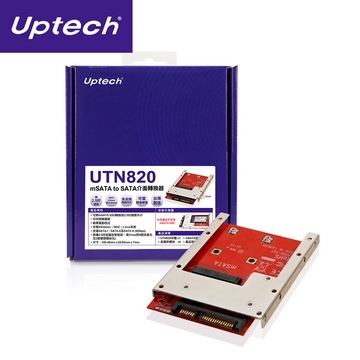 Uptech UTN820 mSATA to SATA介面轉換器