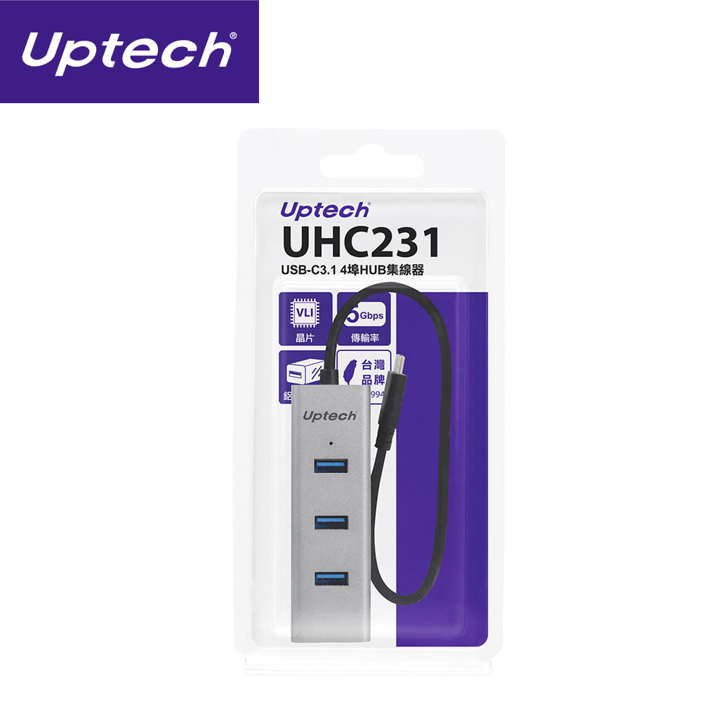 Uptech UHC231 USB-C3.1 4埠HUB集線器