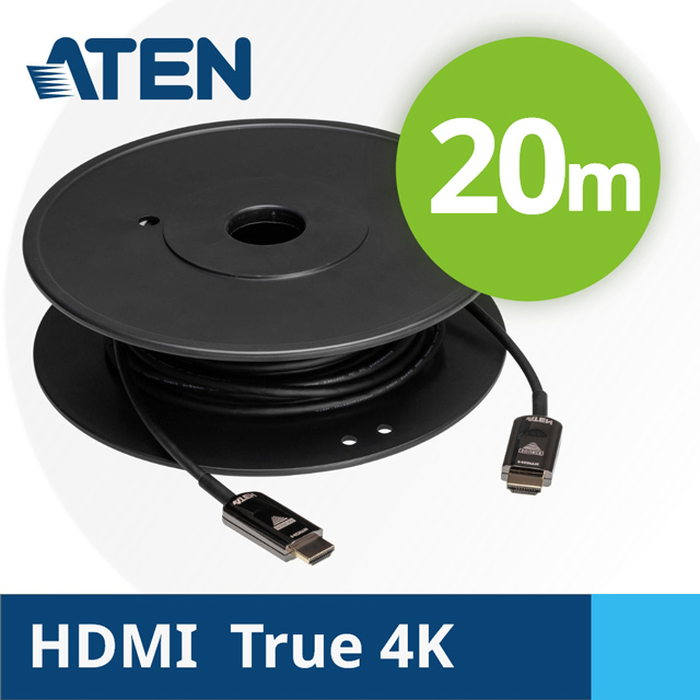ATEN 20公尺 True 4K HDMI 2.0 主動式光纖線材 (True 4K@20公尺) - VE781020