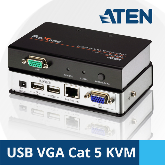 ATEN USB VGA Cat 5 KVM延長器(1280 x 1024@150公尺) - CE700A