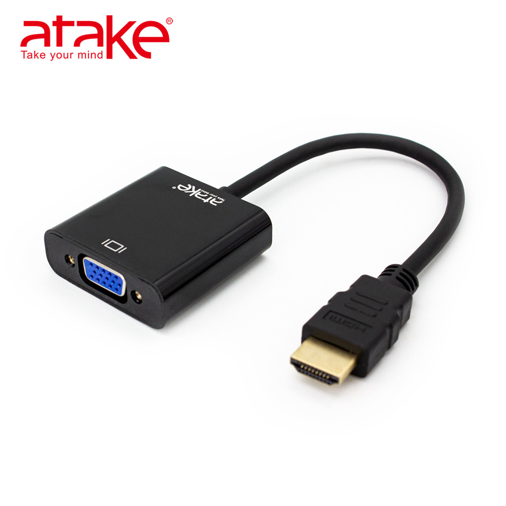 【ATake】HDMI toVGA 影音傳輸線 / 線長22cm / AUD-HDMI-VGA