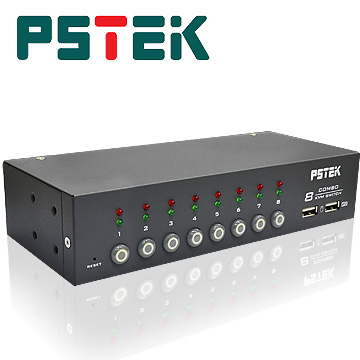 PSTEK 8埠 PS/2 USB 電腦切換器 (CD-108C)