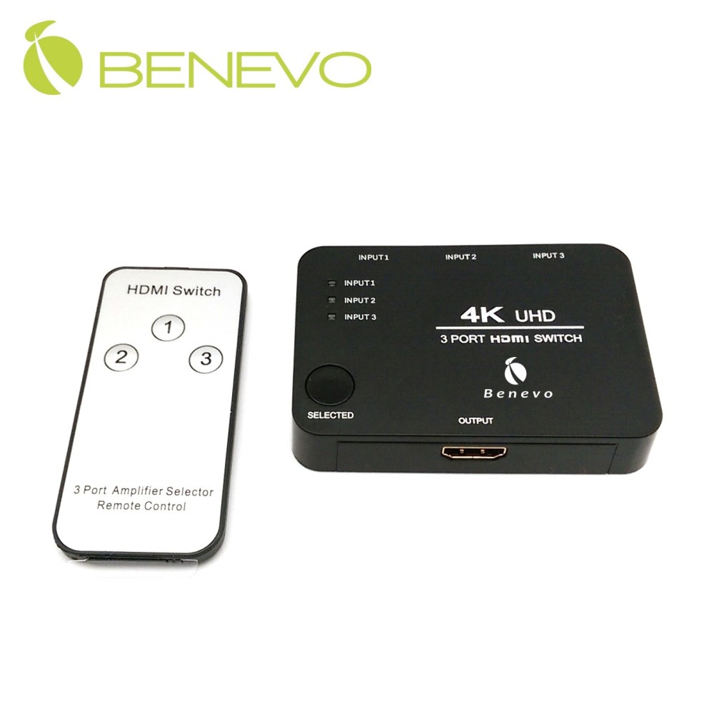 BENEVO智慧4K版 HDMI1.4 三進一出影音切換器