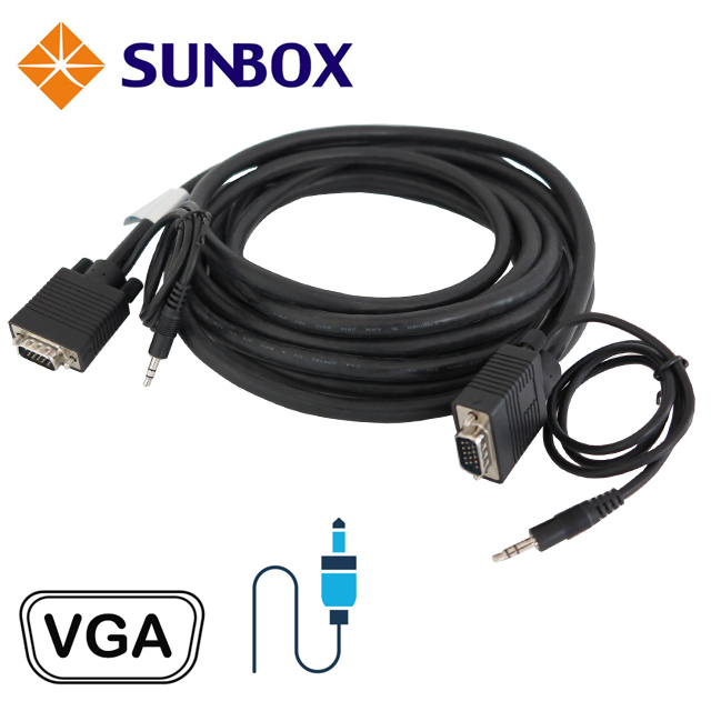 SUNBOX 3米 VGA 公公線+Audio
