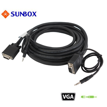 SUNBOX 5米 VGA 公公線+Audio