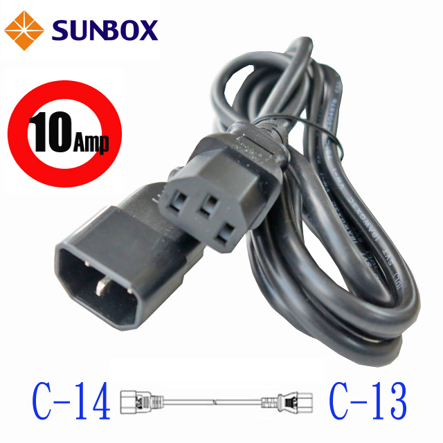 SUNBOX IEC C13 to C-14 1.8米電源線