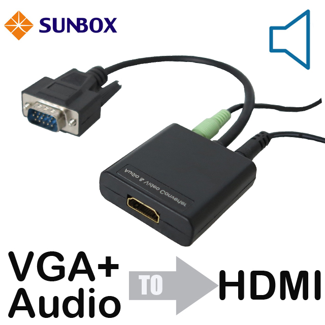 SUNBOX VGA 轉 HDMI 轉換器 (VC100VHA)