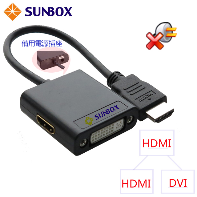 HDMI 轉 HDMI+DVI 影音轉換分配器 (VCS112)