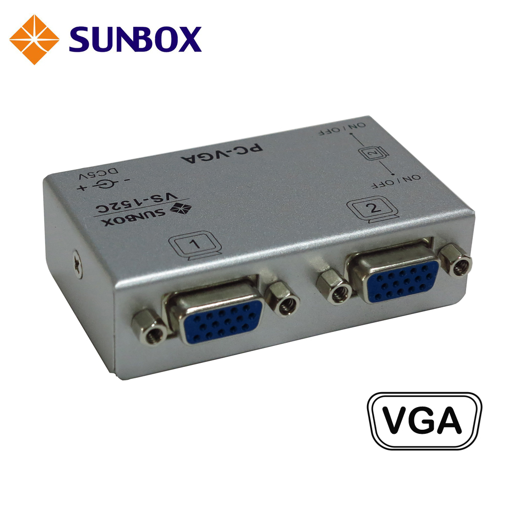 SUNBOX 2埠VGA螢幕分配器 (VS-152C)