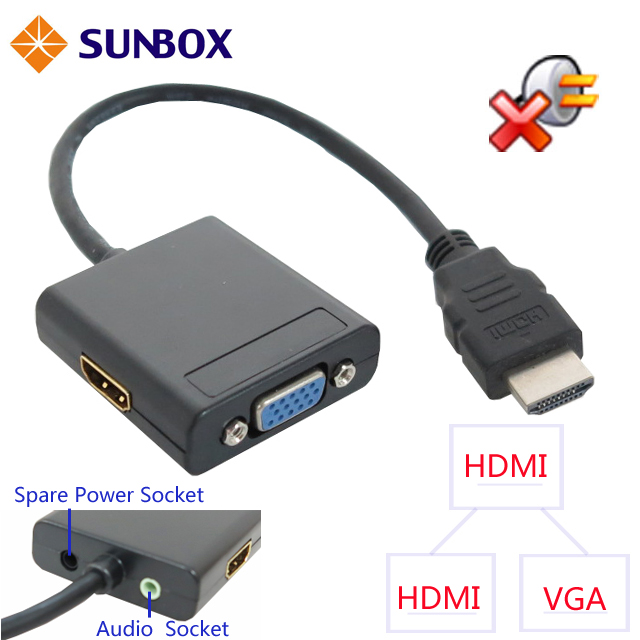 HDMI 轉 HDMI + VGA 影音分配器 (VCS115A)
