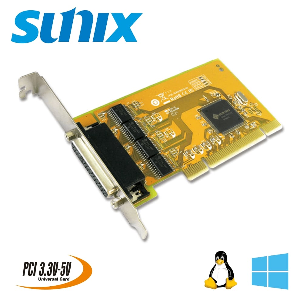 SUNIX PCI 4埠 RS-232擴充卡 (SER5056A)