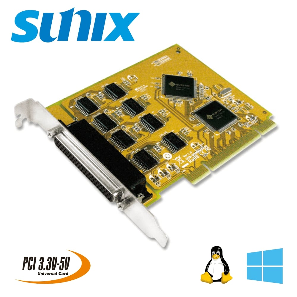 SUNIX PCI 8埠 RS-232擴充卡 (SER5066A)