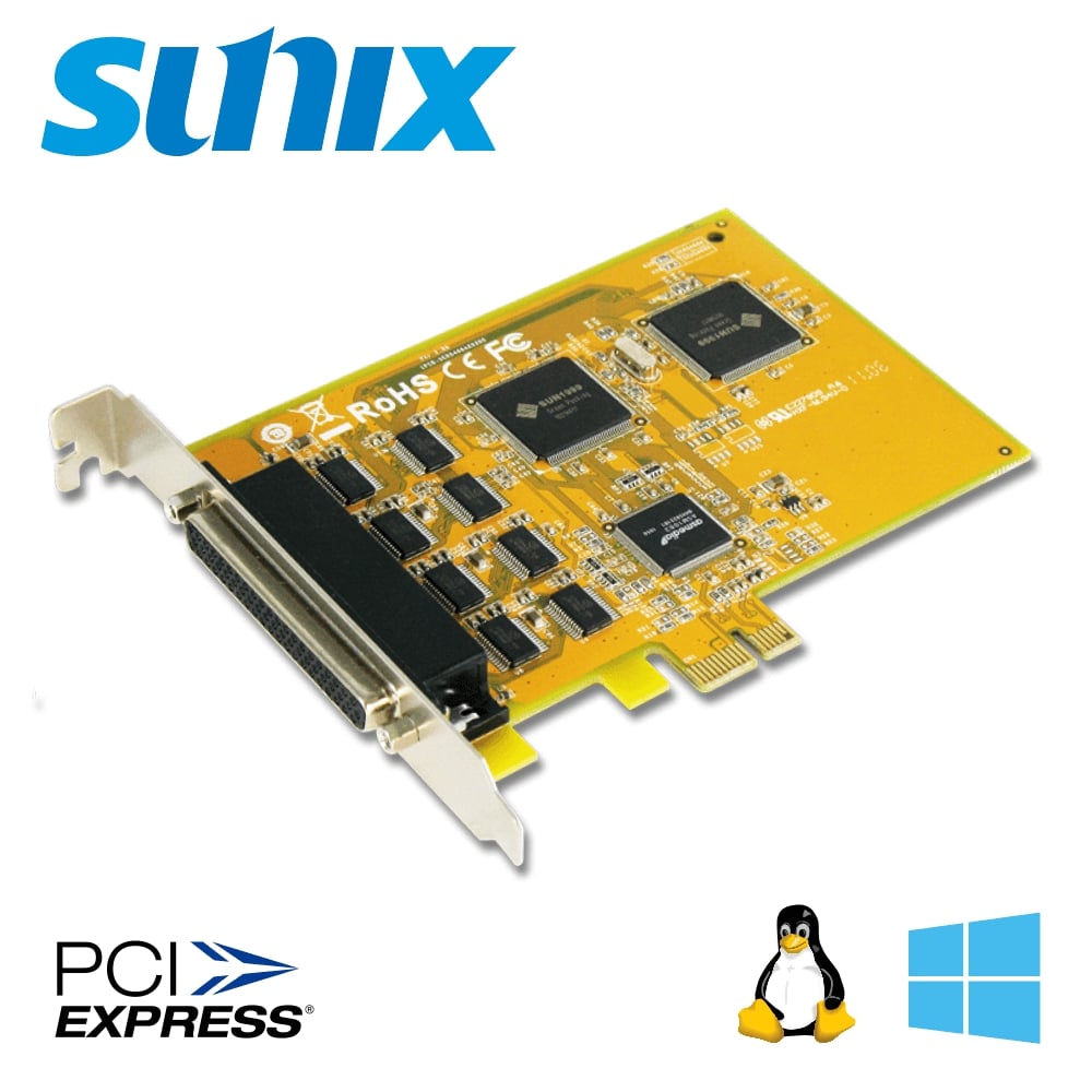 SUNIX PCIe 8埠 RS-232擴充卡 (SER5466A)