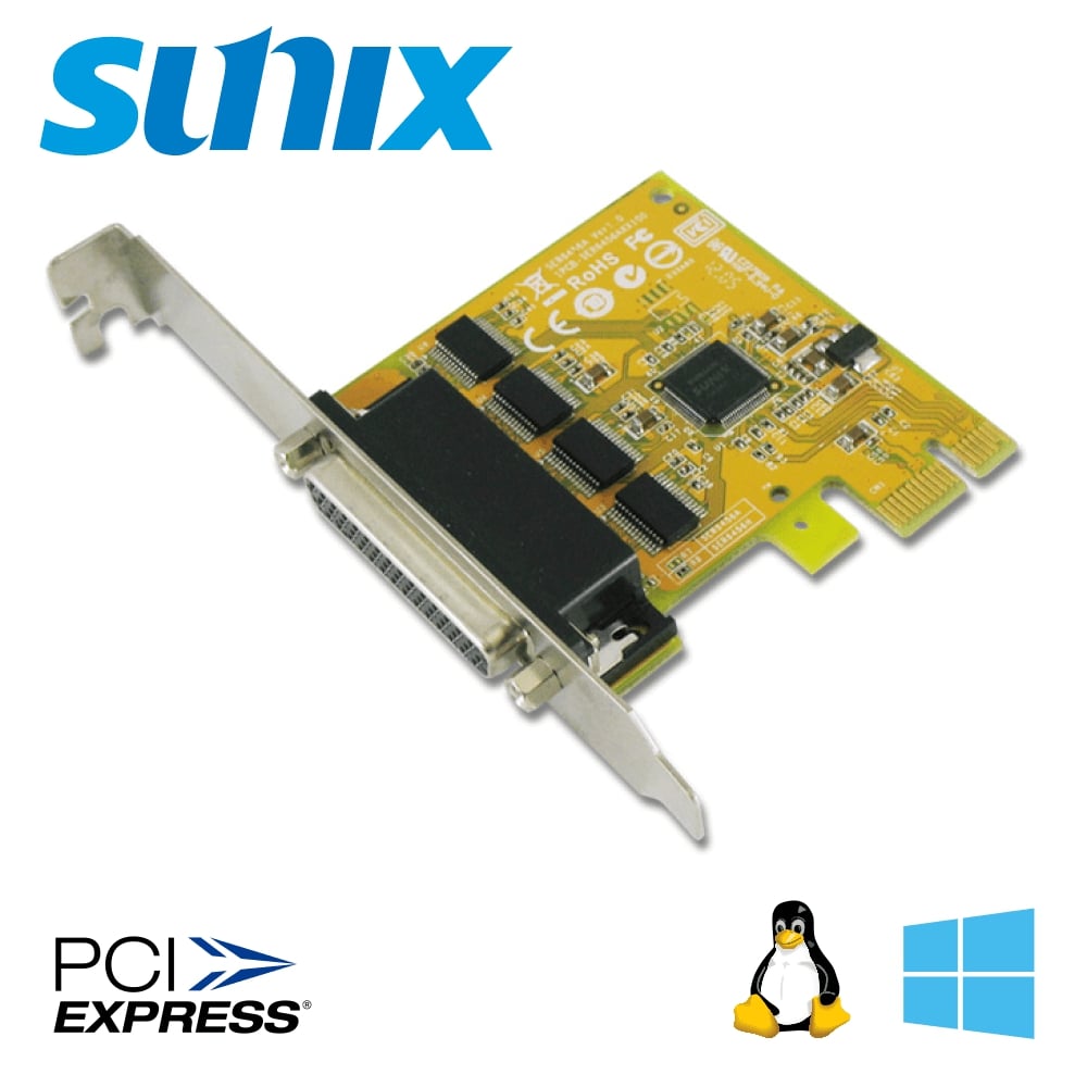 SUNIX PCIe 4埠 RS-232擴充卡 (SER6456A)