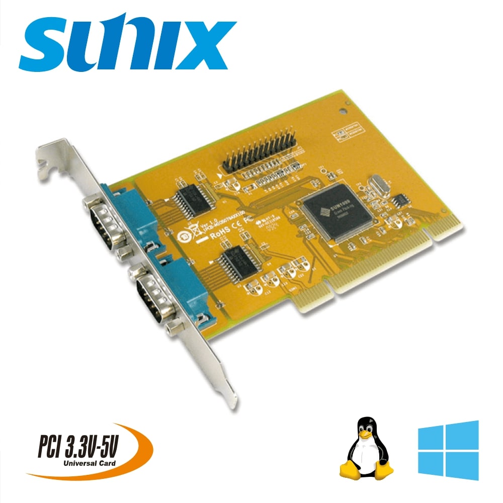 SUNIX PCI 2埠 RS-232/1埠Parallel卡 (MIO5079A)
