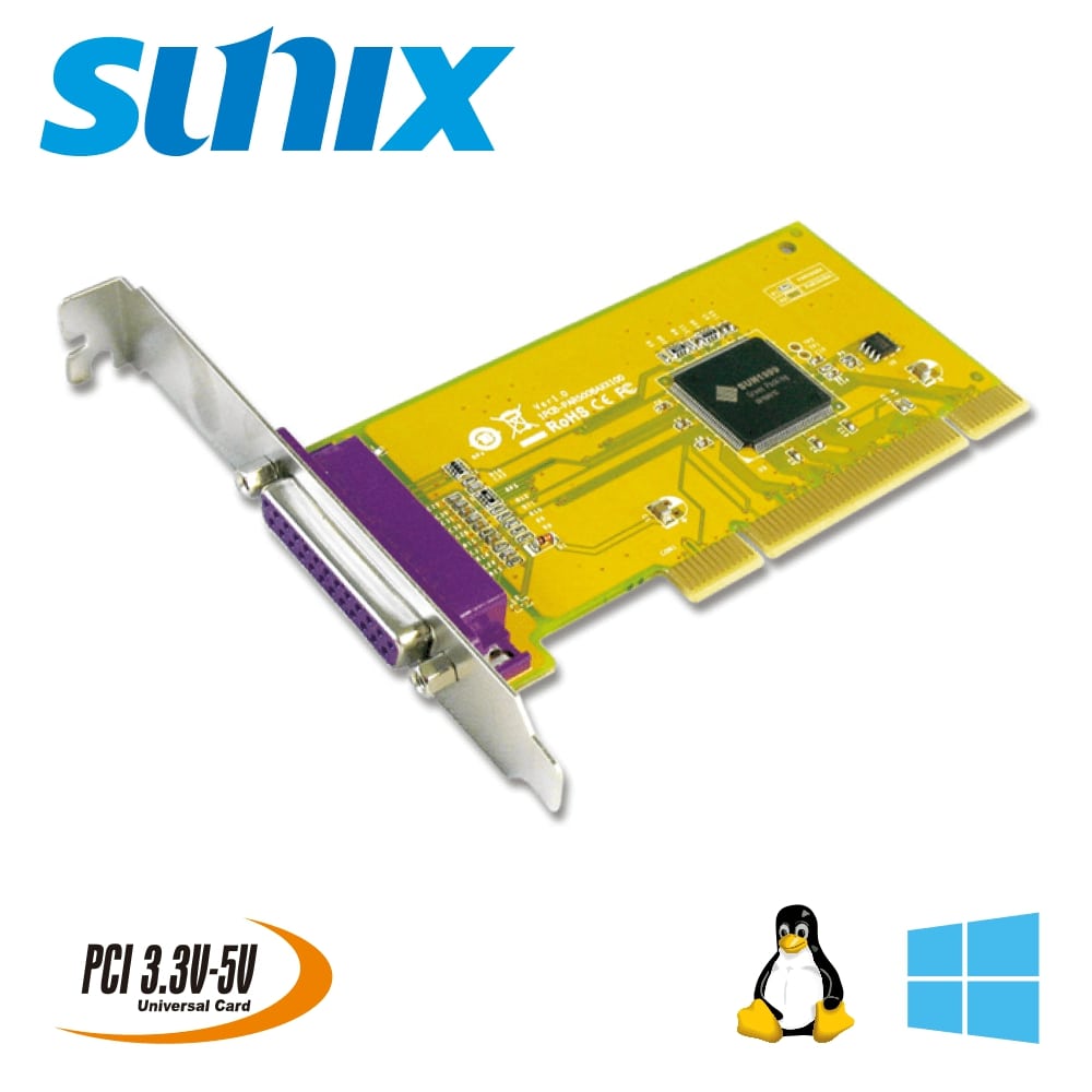 SUNIX PCI 1埠 Parallel擴充卡 (PAR5008A)
