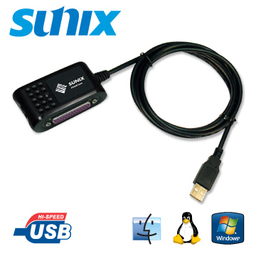 SUNIX USB轉25pin 印表機轉換器 (UTP1025B)