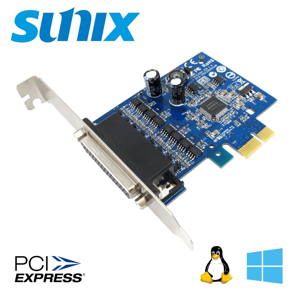 SUNIX PCIe 4埠RS-422/485串列通訊卡（IPC-E2204S）