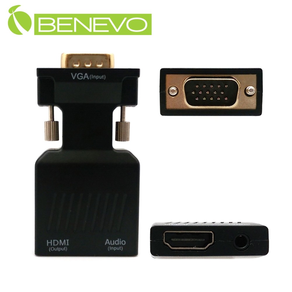 BENEVO VGA(公)轉HDMI(母)影音訊號轉換器