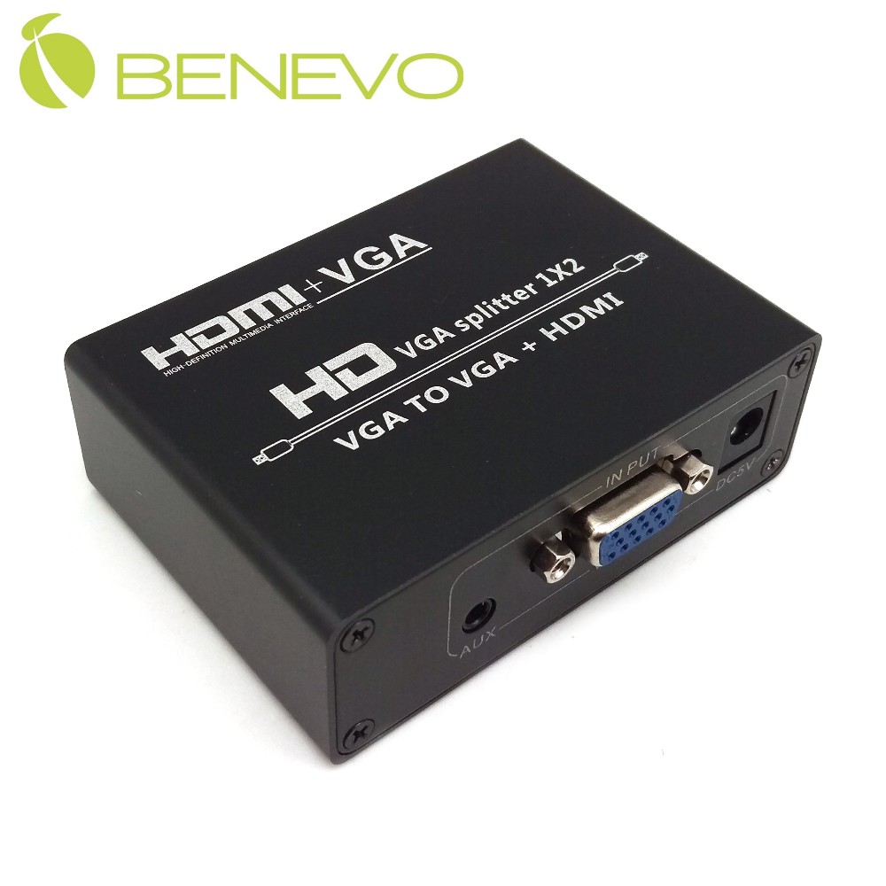 BENEVO VGA轉HDMI+VGA影音分配器