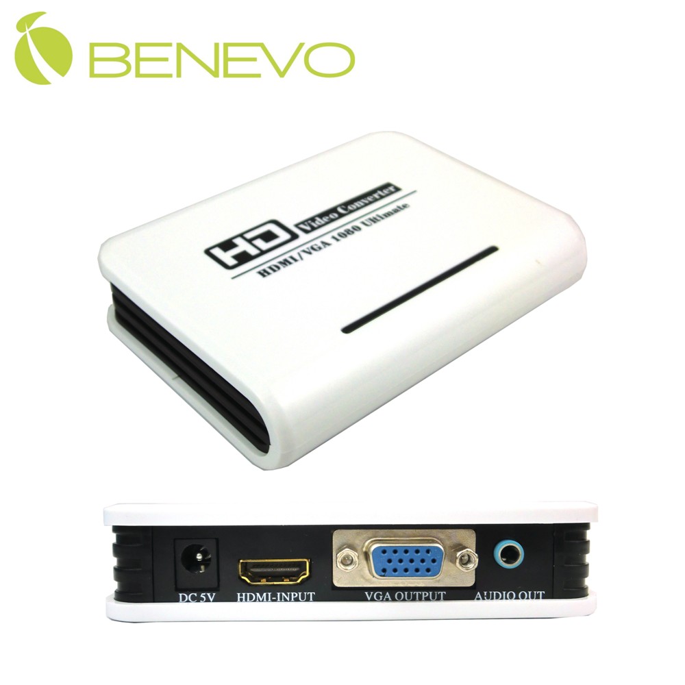 BENEVO實用型 HDMI轉VGA影音訊號轉換器