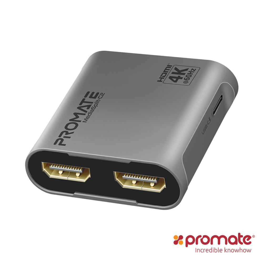 Promate HDMI 一進二出雙向影音訊號切換器(MediaSplit-C2)